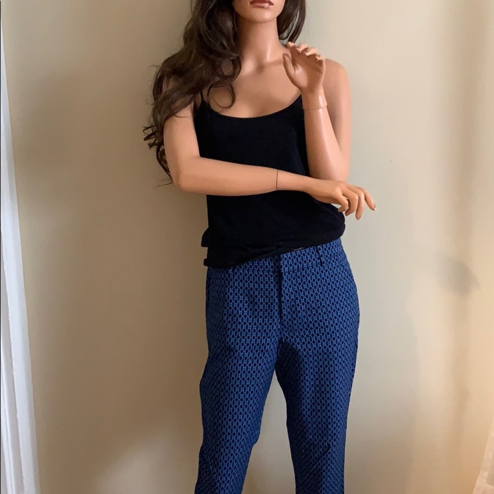 Merona Navy & Blue Design Pants Size 8